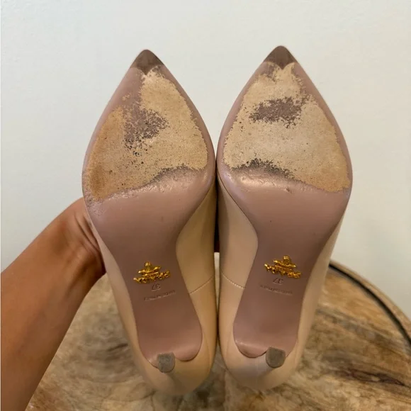 Prada Capretto Basic Leather Pumps 37 - Picture 6 of 9